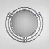 Art Déco, Wall mirror, c. 1935, chrome-plated steel, mirrored glass