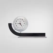 Gilbert Rohde, Table clock, 1933, chrome-plated and enameled metal
