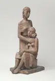 Joachim Karsch, Große Schwesterngruppe, 1931, Rötlich getönter Stucco, hellbraun gefaßt. Höhe: 103 cm (40 ½ in.)
