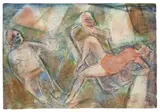 Bordellszene by Christian Rohlfs, 1923, Aquarell, Tintenstift und Graphit auf genarbtem Velin, sold May 2013