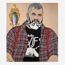 James Gobel, Untitled, 2007, felt, yarn and acrylic on canvas