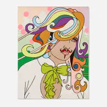 James Gobel, From Above and Below it is What it Seems, 2006, felt, yarn and acrylic on canvas