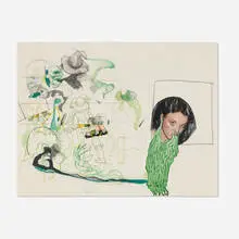 Adam Janes, done seen it comin (green), 2007, mixed media on paper