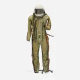 Vintage, High-altitude suit, c. 1955, nylon, metal, rubber