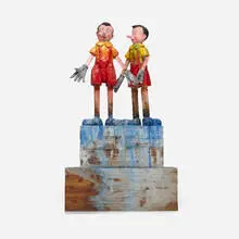 Jim Dine, Metal Gloves, 2006, enamel on wood with cast aluminum