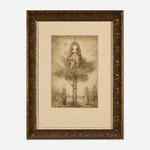 Mark Ryden, Tree of Life, 2008, etching on Twinrocker handmade paper in artist's frame