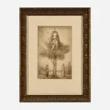 Mark Ryden, Tree of Life, 2008, etching on Twinrocker handmade paper in artist's frame