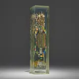 Dustin Yellin, Small Antenna No. 14, 2016, glass, epoxy, collage, acrylic paint