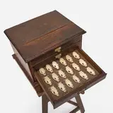 Ron Pippin, Museum Box #1 with stand, oak, animal skulls
