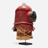 Antique, Sand-blasting hood, c. 1920, painted rubber, steel, glass, fabric