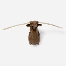 Ron Pippin, Untitled (Deer), paint, foam, wood, textile, leather