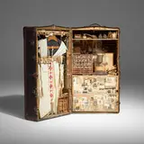 Ron Pippin, Steamer Trunk Assemblage, found object assemblage