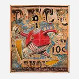 Daniel Peacock, Duck Show, 2004, mixed media on canvas tarp