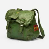 Modern, Untitled (Backpack with Frogs), paper mache, paint, applied decals