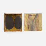 Plates, set of two by Toshiko Takaezu, glazed stoneware, sold Nov 2025