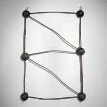 Hank Murta Adams, Floor Cast Event, 2008, black cast glass, copper