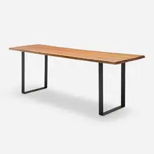 Thomas Miller, Custom console table, cherry, lacquered steel, mahogany