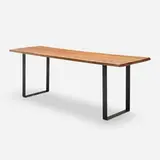 Thomas Miller, Custom console table, cherry, lacquered steel, mahogany