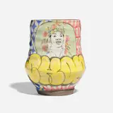 Roberto Lugo, Portrait cup (Maya Angelou and Stagecoach Mary), glazed ceramic