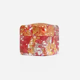 Kyohei Fujita, Kazaribako (Ornamented Box), mold-blown glass, gold and silver leaf