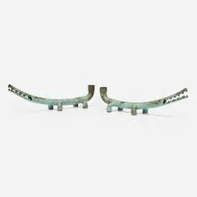 Jonathan Bonner, Alligator candlesticks, patinated copper pipes