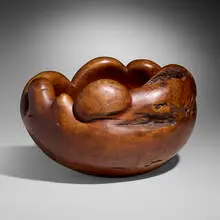 Mark Lindquist, Large bowl, 1977, cherry burl