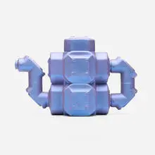 Steven Montgomery, Teapot, 1990, painted earthenware