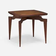 Richard Koga, Occasional table, c. 1980, rosewood, burl