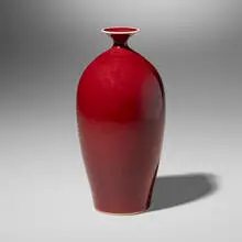 Brother Thomas Bezanson, Vase, copper red-glazed porcelain