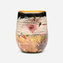 Bennett Bean, Vase, c. 1990, pit-fired and painted earthenware