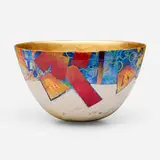 Bennett Bean, Bowl, c. 2000, pit-fired and painted earthenware
