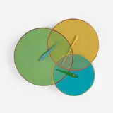 Tom Loeser, Wall-hanging clock, 2001, painted wood