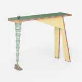 Tom Loeser, Console table with foot, c. 2000, lacquered and painted wood