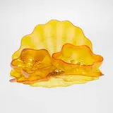 Dale Chihuly, Yellow Seaform Set with Red Lip Wraps