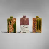 Ken Matsuzaki, Collection of three works, shino and oribe-glazed stoneware