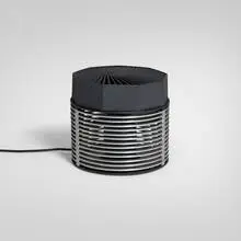 J. T. Roffy, Floor fan, c. 1945, aluminum, crackle-lacquered aluminum