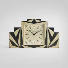 Seth Thomas Clock Company, Sutton mantel clock, c. 1928, painted wood, glass