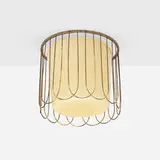 Paavo Tynell, Ceiling lamp, c. 1945, glass, brass
