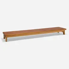 Lea Nevanlinna, Vari-Teema low bench, c. 1965, oak