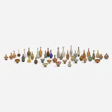 John Andersson, Collection of forty-two miniature vases, c. 1950, glazed stoneware