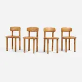 Rainer Daumiller, Dining chairs, set of four, c. 1975, pine
