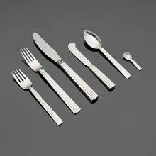 Bernadotte flatware service by Prince Sigvard Bernadotte, c. 1939, sterling silver, stainless steel, sold Apr 2026