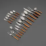 Jens Quistgaard, Fjord flatware, stainless steel, teak