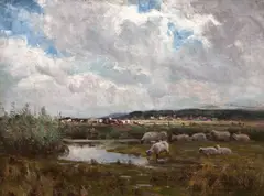 Sheep at Pasture by Walter John Burroughs-Fowler, sold Jun 2018