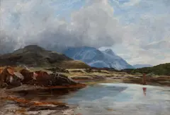 The Mountains of Mull, from Salen by James Faed Jnr, offered Jun 2018