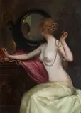 Thomas Austen Brown Arsa Rsw Ri, Lady at her dressing table
