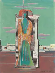 Athene by Cesar Klein, 1945, Öl auf Holz, sold Jul 2021