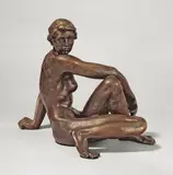 Kleine Schauende by Fritz Klimsch, 1936, Bronze mit brauner Patina. 32,5 cm (12 ¾ in.), sold Jun 2009