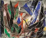 Theodor Werner, Ursprung, 1960, Öl auf Leinwand