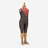 Antique, Child mannequin, c. 1900, wood, textile, steel